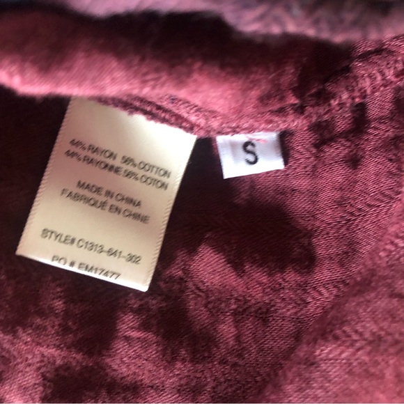 ❤️Cloth &Stone Anthropologie Plaid Long Sleeve Top Size S - Picture 3 of 6